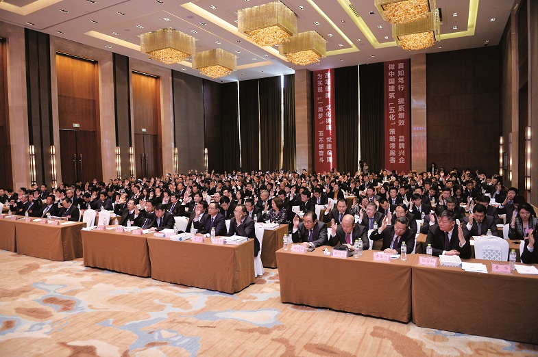 代表举手表决通过大会决议
